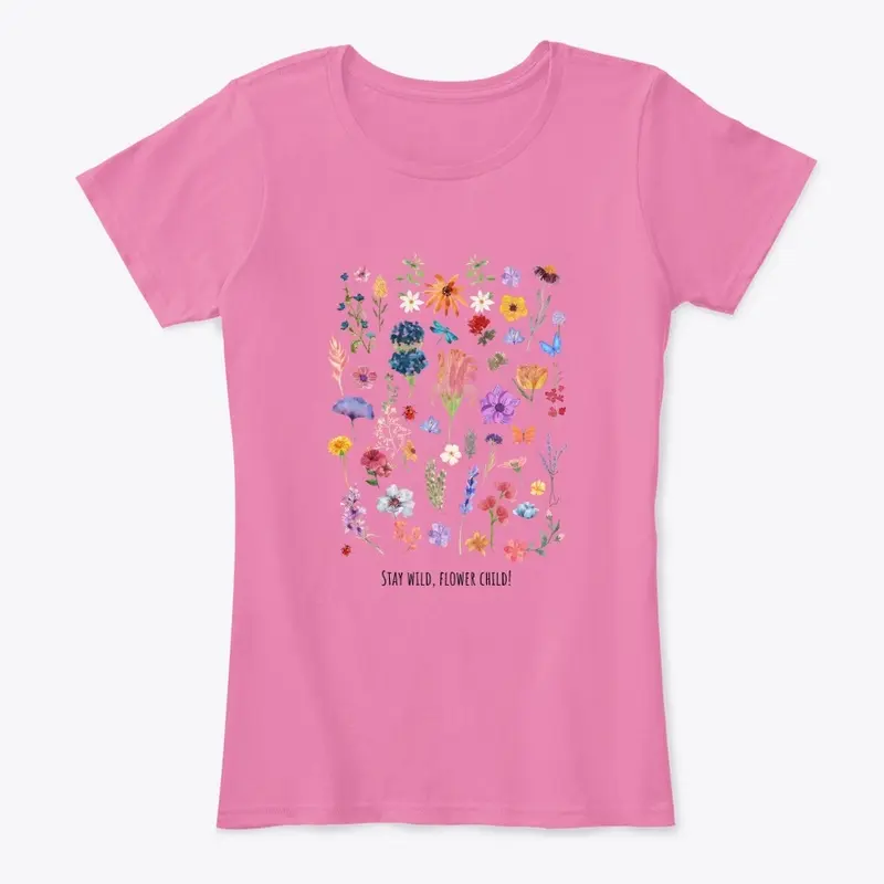 Stay Wild Flower Child Floral Women's T